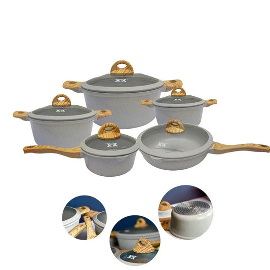 5 - Piece Granite Cookware Set - Minha loja