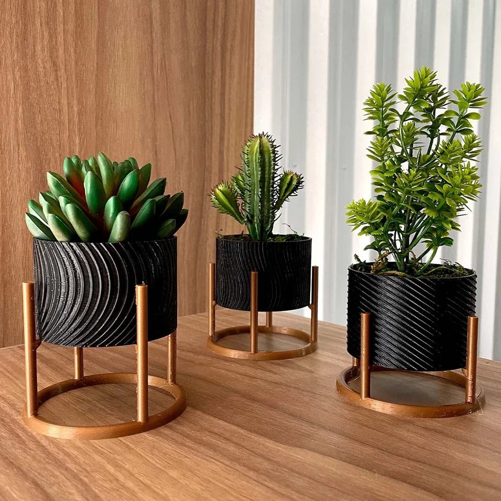 Decorative Trio of Cachepot Vases - Minha loja