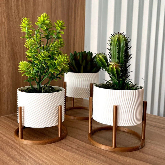 Decorative Trio of Cachepot Vases - Minha loja