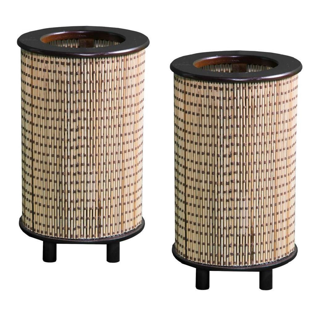 Pair of Japanese Bamboo Lamps - Minha loja