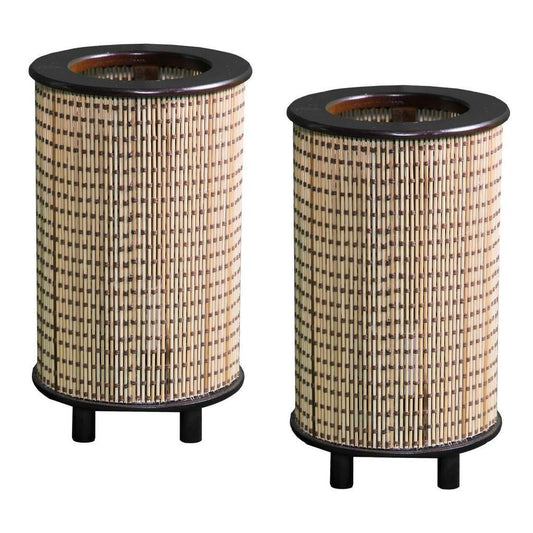 Pair of Japanese Bamboo Lamps - Minha loja