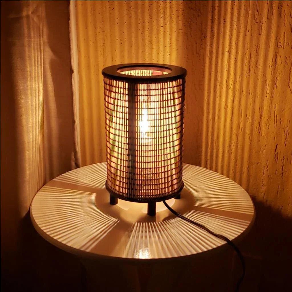 Pair of Japanese Bamboo Lamps - Minha loja